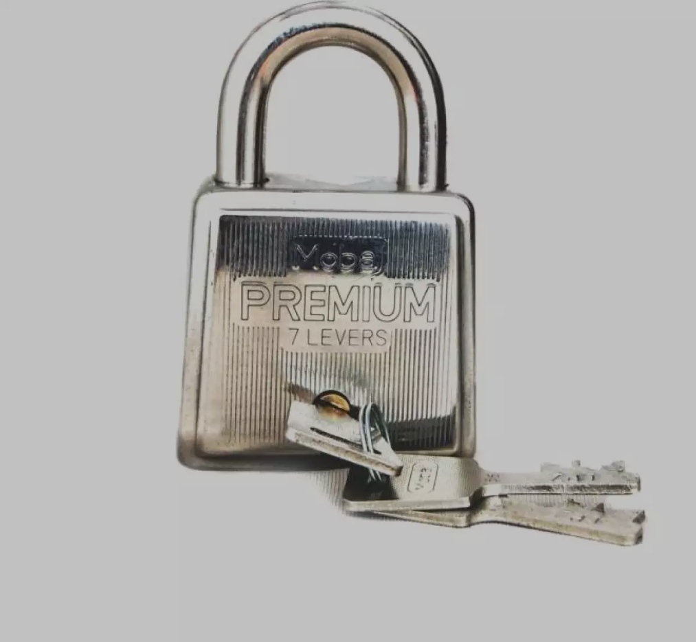 Push Lock 67mm Padlock | 9 Lever Double Locking | Heavy Duty Secure Lock | Rustproof Steel Body | Easy Push Locking for Doors, Gates & Lockers